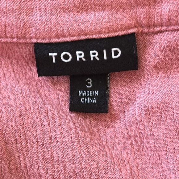 Torrid Crinkle Gauze Embroidered Long Sleeve Top Size 3 - Picture 8 of 12